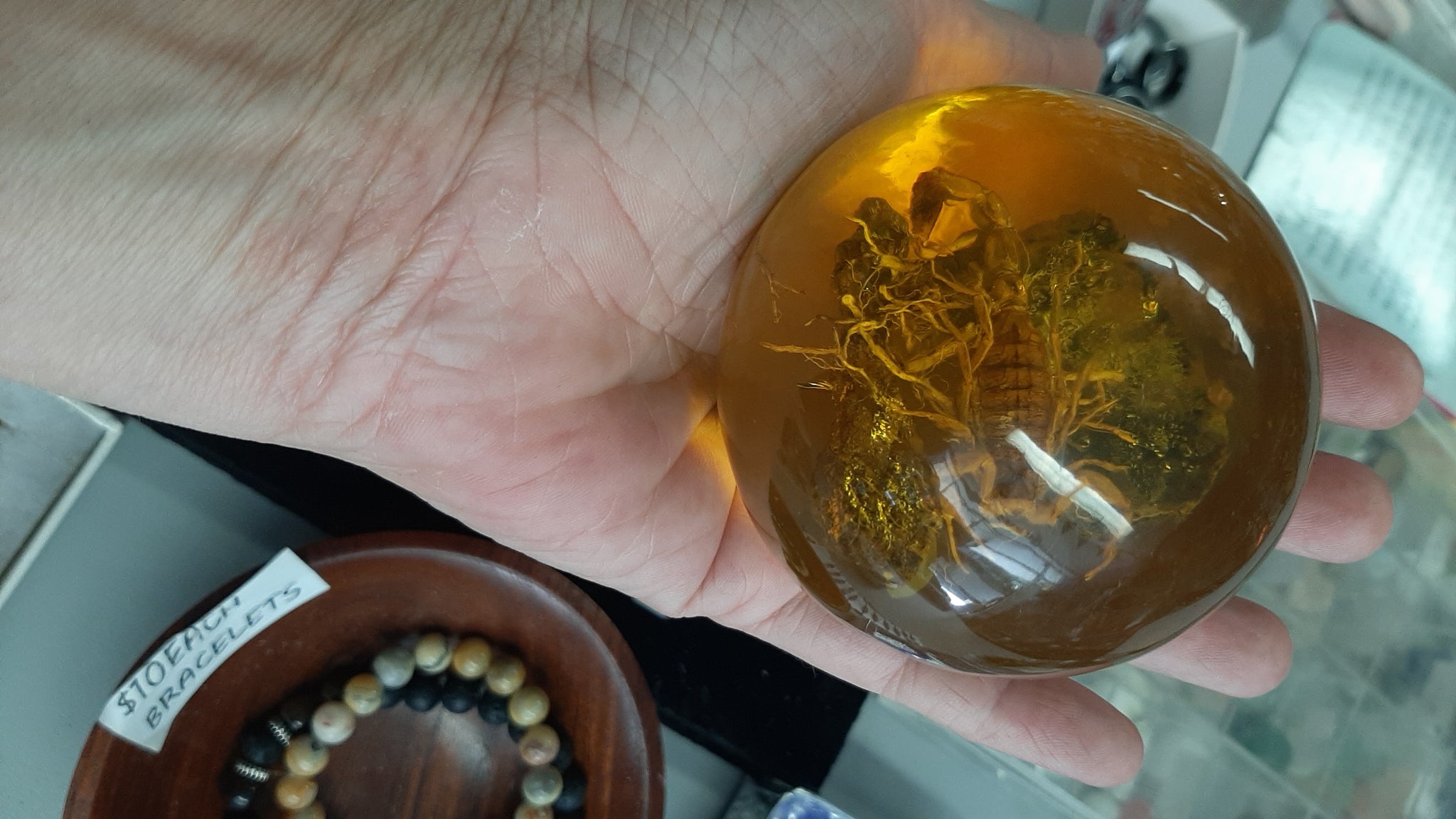 Amber with Scorpion Sphere